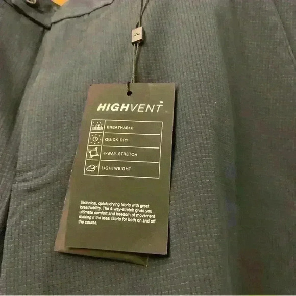 J. Lindeberg Mens Navy Blue Vent Golf Shorts Quick Dry Size 36 NWT - Picture 3 of 7